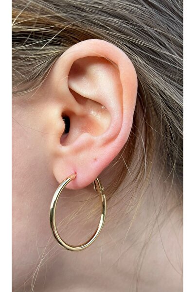 uyguntakıaksesuar Medium Size Gold Color Classic Hoop Earrings – Timeless Ele...