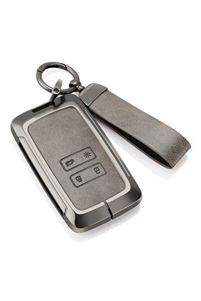 choice2 غطاء مفتاح سيارة رمادي اللون لسيارات رينو أسترال، كادجار، كليو، ميجان...