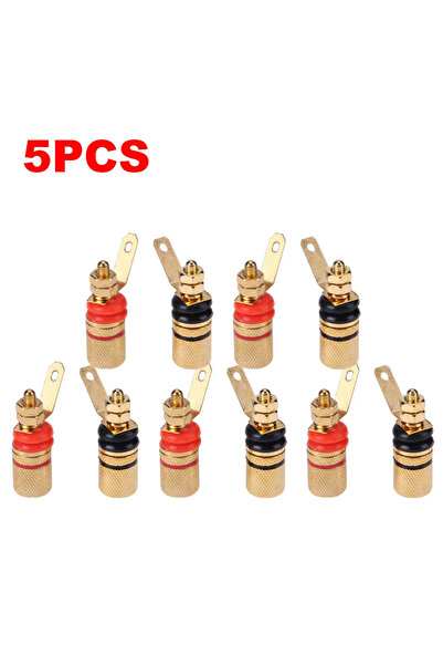 Choice3 10 قطع من موصلات طرفية مطلية بالذهب لمكبرات الصوت، من 2 إلى 10 قطع، م...