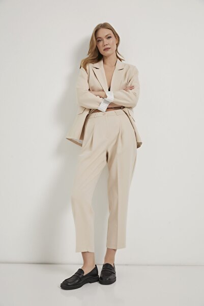 Arma Life ARMALIFE 037 PANTALONI DE DAMĂ DIN ȚESĂTURĂ CU DETALII CAROTA ȘI BO...