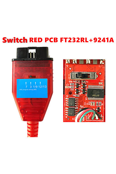 Choice5 Switch Red FT232RL VAG409.1 KKL OBD2 USB Diagostic Tool FTDI FT232RL ...