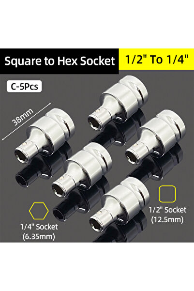 Choice13 مجموعة من 5 قطع من محولات تغيير سريع لقم الثقب، تتضمن محولًا من محرك...