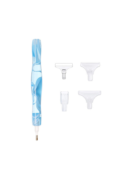 Choice5 قلم رسم ماسي خماسي الأبعاد بلون أزرق سماوي، مزود برؤوس حفر كريستالية،...