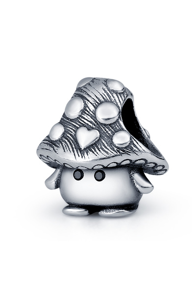 Choice12 خرزات على شكل فطر وبومة وقطة وعظمة، مصنوعة من الفضة عيار 925، رقم ال...