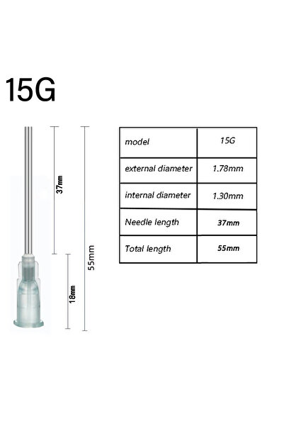 choice2 10PCS 15G 55MM 10/50/100PCS 55mm Bayonet Style Dispensing Needle Syri...