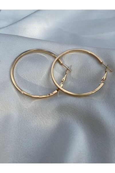 uyguntakıaksesuar Large Size Gold Color Classic Hoop Earrings – Everyday and ...