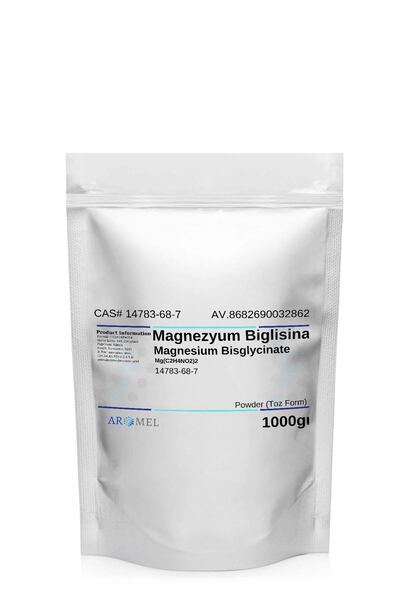Aromel Magnezyum Biglisinat | 1 Kg | ‎Magnesium Bisglycinate