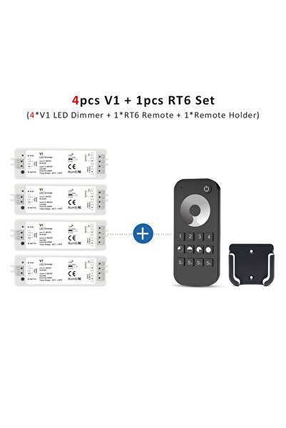 choice2 مجموعة V1 (4 قطع) وRT6 (قطعة واحدة) - مُخفّت إضاءة LED V1 (12 فولت، 2...