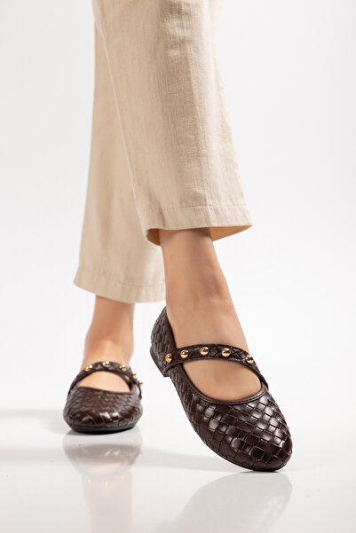 tayyarshoes Pearl Ballet Shoes with Pearl Details, Stylish Appearance