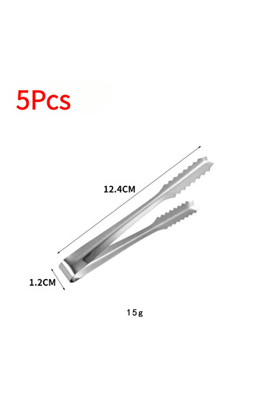 Choice1 5Pcs Ice Clip Stainless Steel Ice Tongs Gold Sugar Tongs Metal Food M...