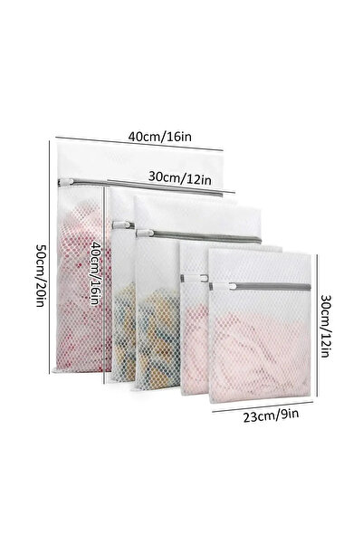 choice2 5 أكياس غسيل شبكية بثلاثة أحجام، أكياس غسيل متينة بتصميم خلية النحل، ...