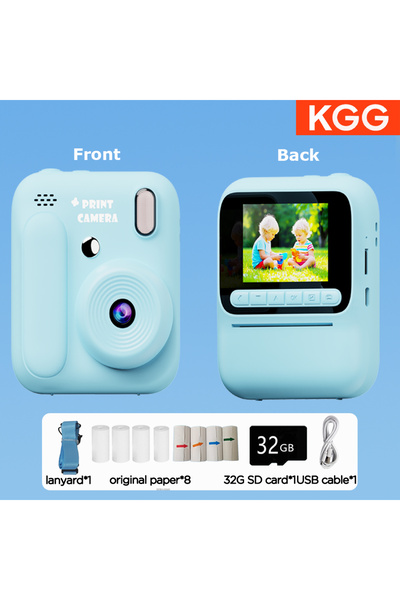 Choice5 كاميرا فورية للأطفال سعة 32 جيجابايت، طباعة ملونة، طباعة حراري بدقة 1...