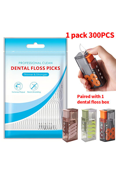 Choice 300 قطعة، 600 قطعة، 300 قطعة - خيط تنظيف أسنان رفيع قابل للانزلاق، مزو...