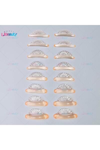 Choice4 أورانج ليبيوتي، ٨ أزواج من وسادات تجعيد الرموش المصنوعة من السيليكون ...