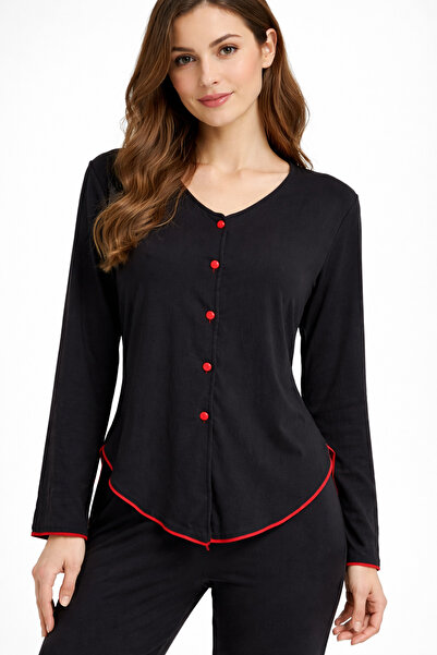 sleeproom Uzunkol Asymmetrical Cut Bürümcük Pajama Set