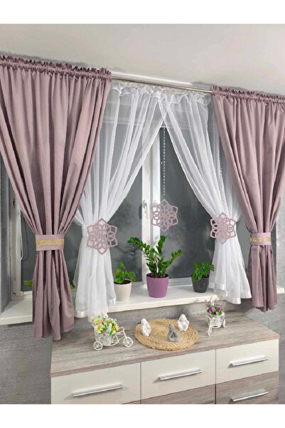 OEM Unique set of curtains + decorative drapes for living room bedroom, WIDTH...