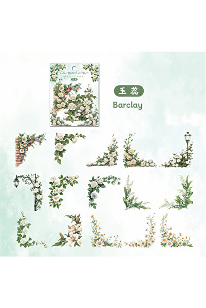 Choice3 C 30 Pcs Flowers Corner Stickers PET sticker package DIY diary decora...