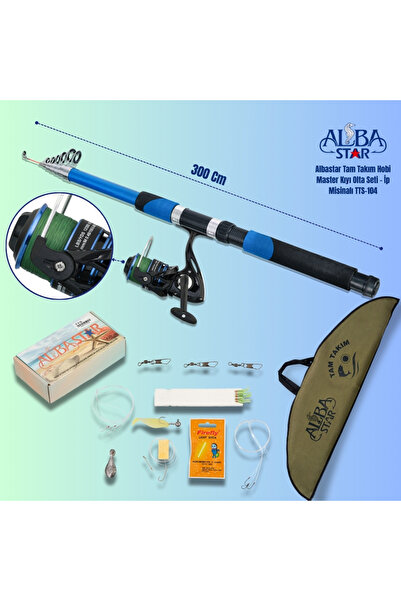 Albastar Tam Takım Hobi Master Kıyı Olta Seti – İp Misinalı – 300 cm - TTS104
