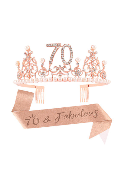 Choice8 70 13 16 18 21 30 40 & وشاح لامع رائع وتاج مرصع بأحجار الراين باللون ...