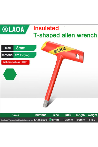 Choice9 H8mm LA153508 LAOA Multifunctional insulated T-shaped flat head allen...