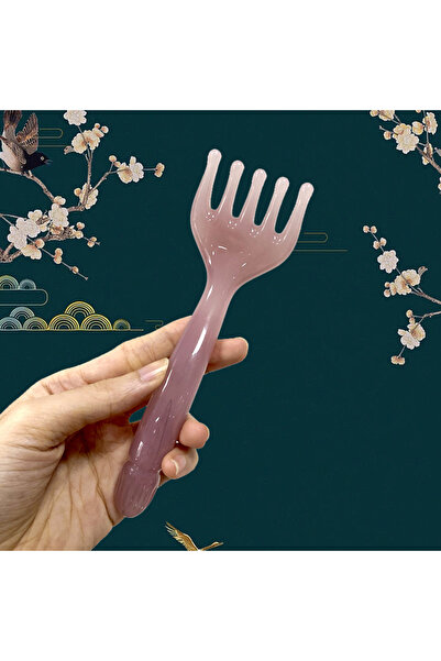 Choice1 فرشاة تدليك ميريديان بنية اللون بخمسة مخالب مصنوعة من الراتنج، أداة غ...