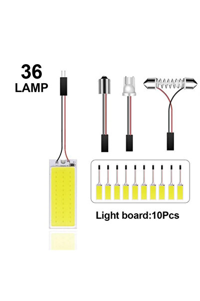 Choice7 لوحة إضاءة LED للسيارة مكونة من 36 مصباح LED (10 قطع) 4/10 قطع، 18/24...
