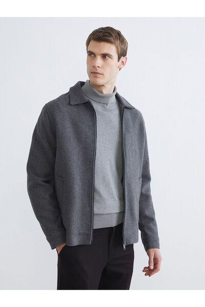 LC Waikiki Amazing Deals from Rmz Clothing Anthracite Standard Fit Shirt Coll...