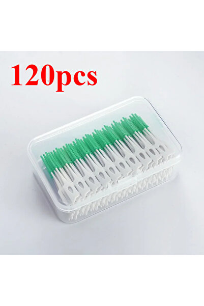 Choice7 C623-green 120pcs 200/400pcs Interdental Silicone Brushes Dental Toot...