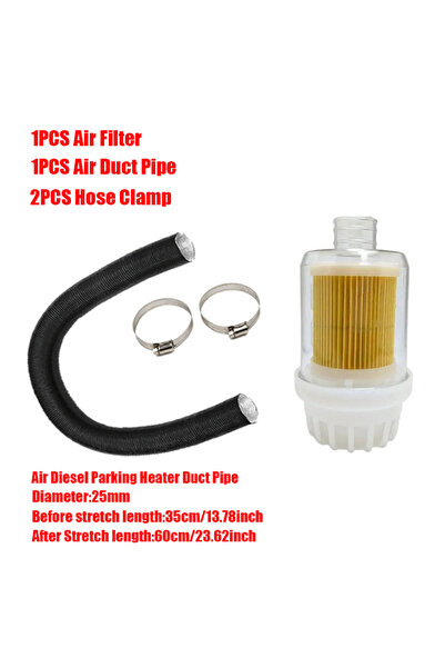 Choice4 طقم KLPT شفاف 25 مم لسخان توقف محرك الديزل، فلتر سحب هواء، كاتم صوت، ...