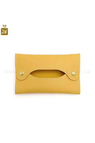 Choice3 YELLOW Mini Japanese style pu leather tissue bag tissue box living ro...