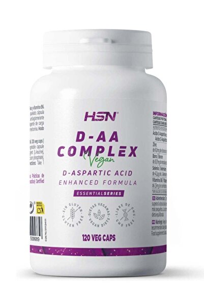 Hsn مركب حمض الأسبارتيك (D-AA) بتركيز 1000 ملغ - 120 كبسولة نباتية