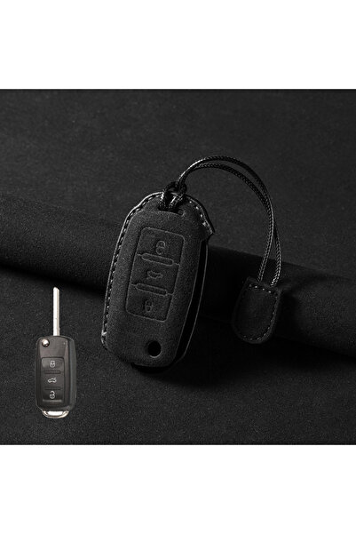 choice2 Type A Filp key Leather Car Key Case For Volkswagen VW Magotan Passat...