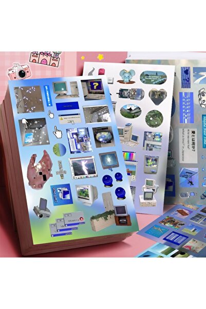 choice2 16sheets-AB 8/16sheets y2k Gen Z Electronic Memories Style Retro Drea...