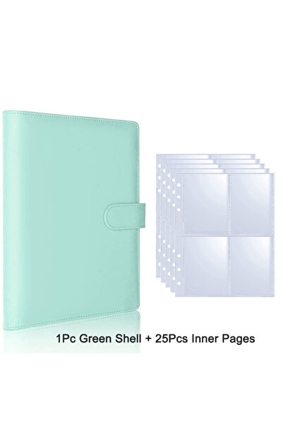 Choice4 Green-25 pages 25pcs Page(4 Grids) Photo Card A5-Binder Kpop Photo Al...