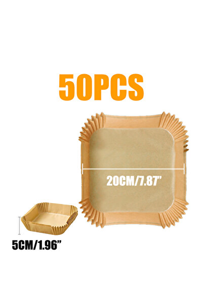 Choice5 50PCS-20cm-Square Rectangle Air Fryer Disposable Baking Paper Liner, ...