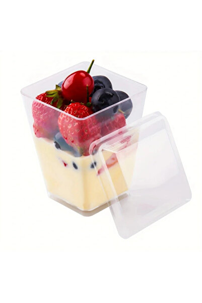 Choice3 30pcs flat cover 10/20/30pcs-Disposable Plastic Mousse Cup Ladder Sha...