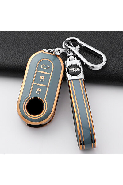 Choice3 غطاء مفتاح السيارة القابل للطي من مادة TPU باللون الرمادي من G-Gray S...