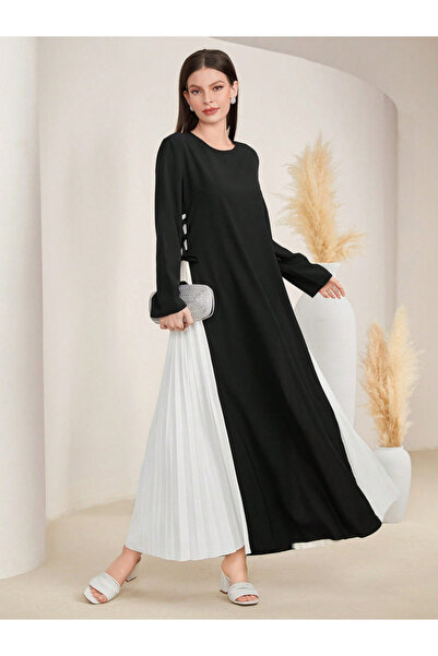 Take Two By Styli Women Color Block Pleated A-Line Jalabiya