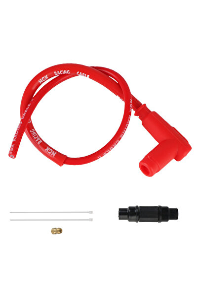 choice2 كابل شمعة إشعال أحمر عالمي بزاوية 90 درجة من الإريديوم لسباقات الدراج...