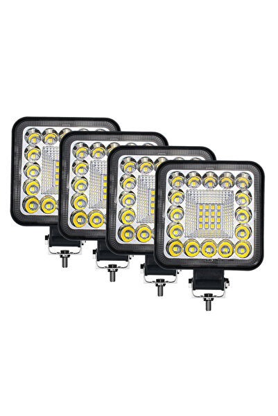 choice2 4 قطع من مصابيح LED مربعة الشكل بقوة 96 واط من NLpeal، تعمل بجهد 12 ف...