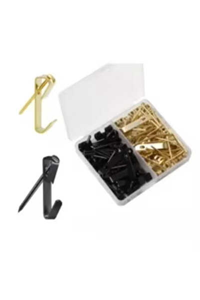 Choice1 خطافات تعليق جديدة ذهبية وسوداء، مع خطافات جدارية ومسامير، خطافات تعل...