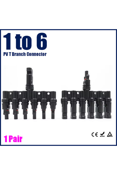 Choice5 6T-1pair 1 to 2/3/4/5/6T Solar MC Connectors For Photovoltaic Energy ...