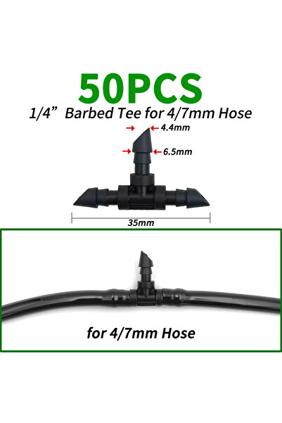 choice2 E-50pcs 50pcs Barbed Connectors Irrigation Fittings Drip Irrigation B...