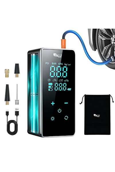 iBLU smart Compresor auto digital 6-în-1, 150 PSI, ecran LED touch, Auto-Stop...