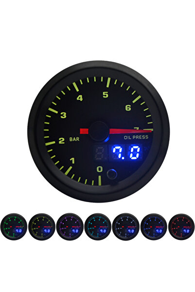 Choice5 قضيب ضغط الزيت 2 بوصة (52 مم) مع شاشة عرض LED مزدوجة بسبعة ألوان لعرض...