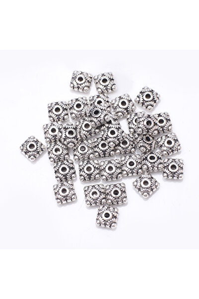 Choice6 015 50Pcs Metal Round Loose Spacer Beads Crafts For Diy Jewelry Makin...