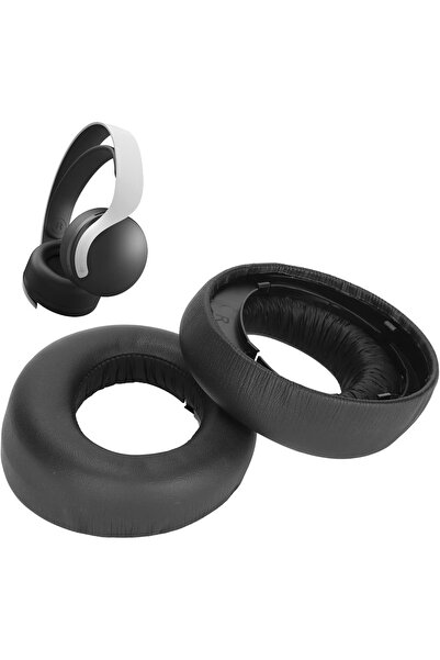 Sony PS5 Pulse 3D Ear Pads - Black Leather Upgrade