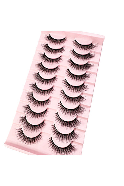 Choice6 10 أزواج رموش صناعية طبيعية كاملة جديدة، رموش كثيفة ومجعدة وناعمة