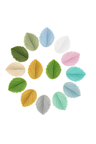 Choice23 10pcs Mix color Sunrony 10pcs Mini Leaf Flower Silicone Beads For Je...