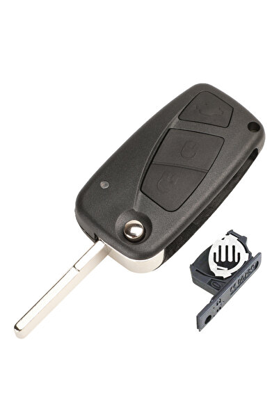 Choice3 غطاء مفتاح سيارة قابل للطي بثلاثة أزرار من جينغيوكين، أسود اللون، منا...